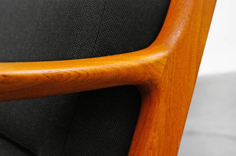 Easy Chair von Ole Wanscher für Peter Jeppesen, „Senator“, Teakholz 1