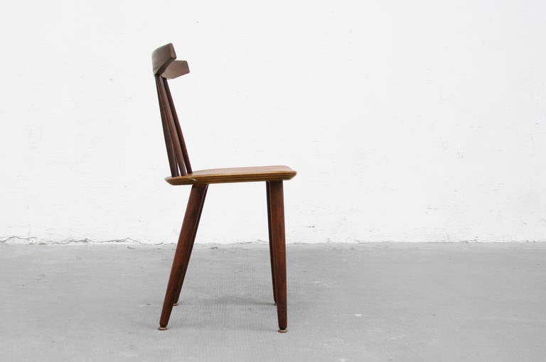 Teak Side Chair by Poul Volther Model 370 for Frem Røjle, Danish Modern, 1960s In Good Condition In Berlin, DE