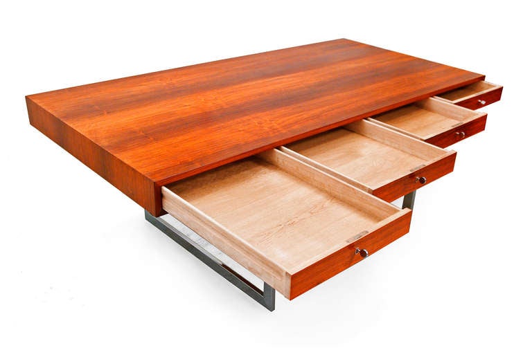 desk by Bodil Kjaer for E. Pederson & Søn rosewood 60s 1