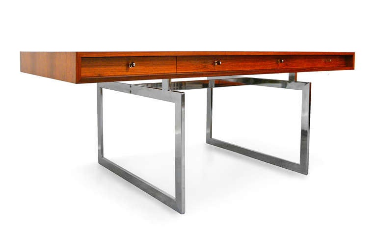 Mid-20th Century desk by Bodil Kjaer for E. Pederson & Søn rosewood 60s