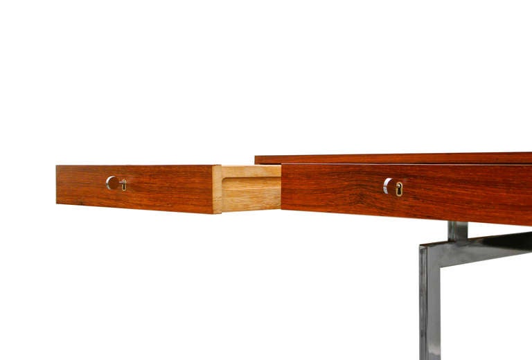 desk by Bodil Kjaer for E. Pederson & Søn rosewood 60s In Excellent Condition In Berlin, DE