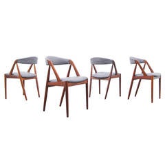 Set of Four Dining Chairs by Kai Kristiansen, No. 31, Teak, Danish Modern, 1956