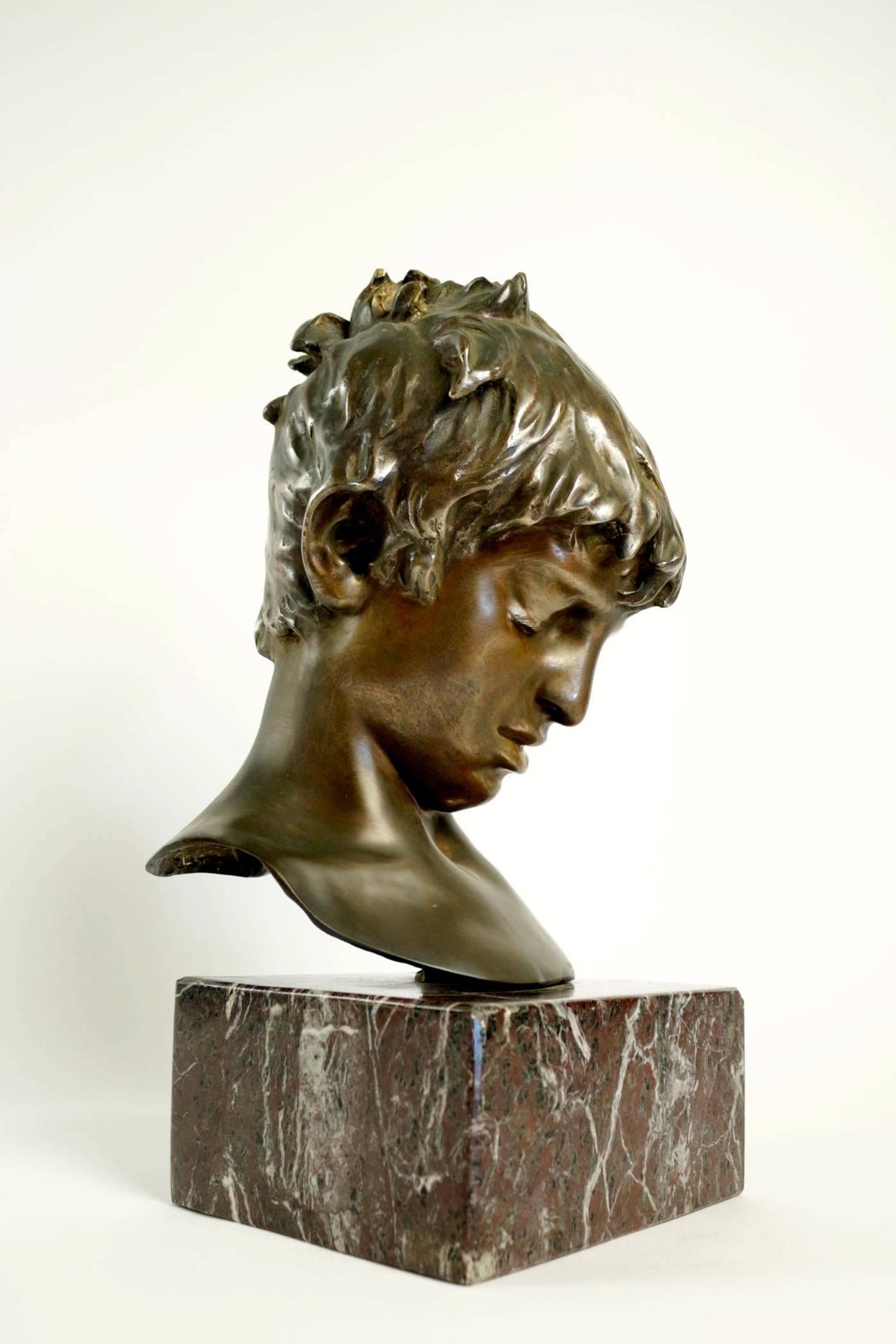 1880s Bronze Head of a Young Boy Signed by Vincenzo Gemito at 1stDibs | vincenzo  gemito bust of the fisherboy
