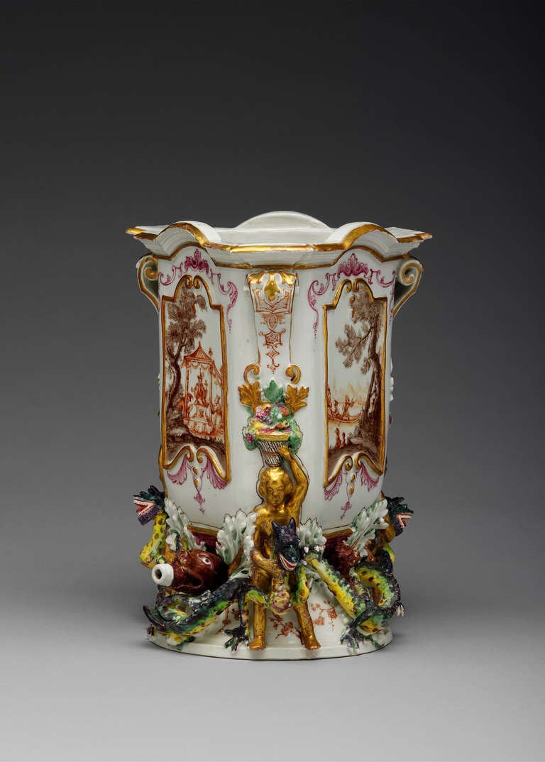 A Du Paquier Vessel with Dragon-Decoration