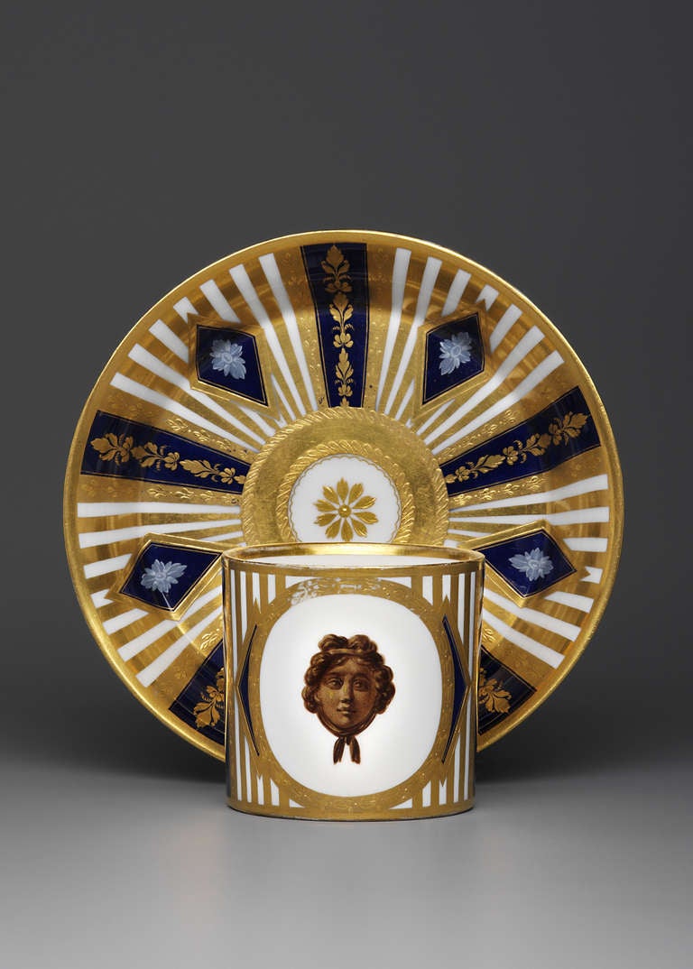 Cup and Saucer with Medaillon of a Female Head