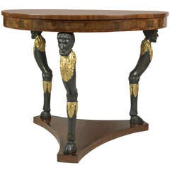 Antique Gueridon with Three Satyre-Legs