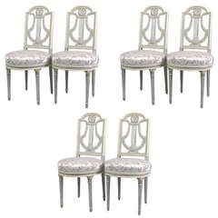 A Set of Six Boudoirchairs