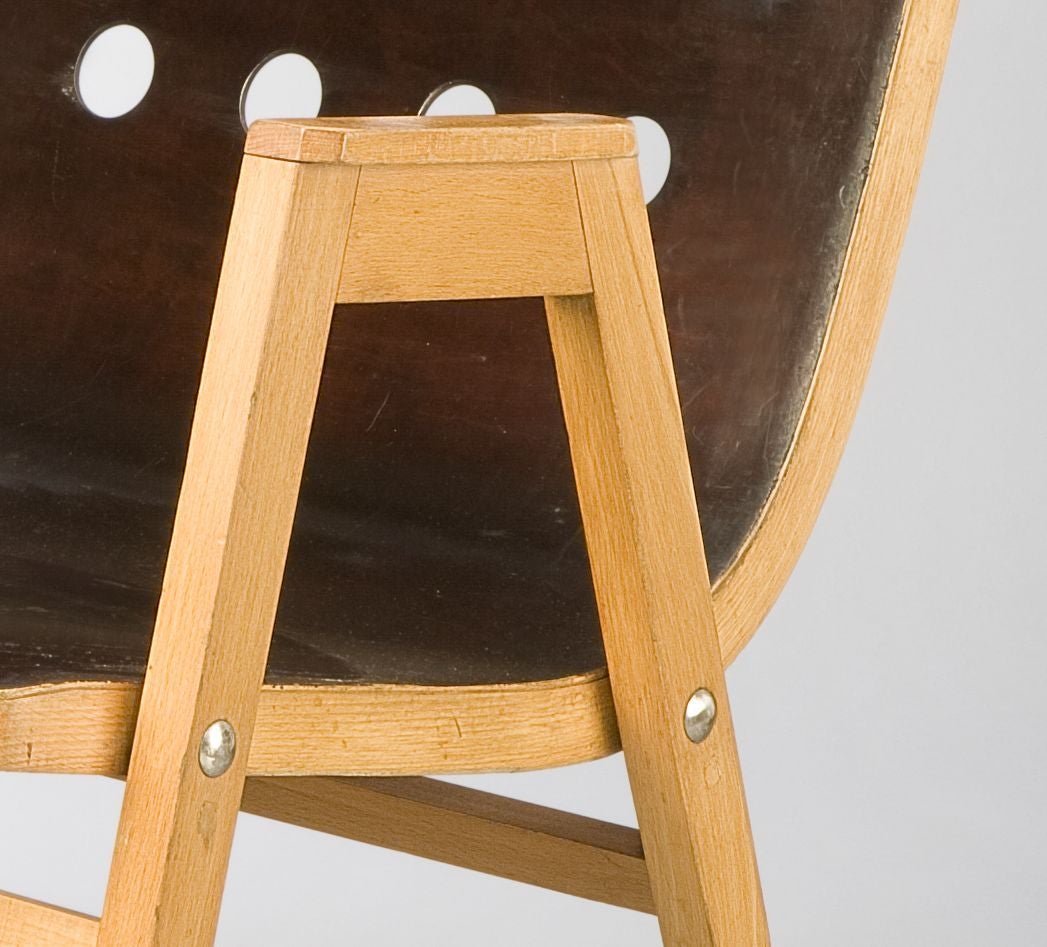 Austrian Stacking Chair designed by Roland Rainer 1950s For Sale