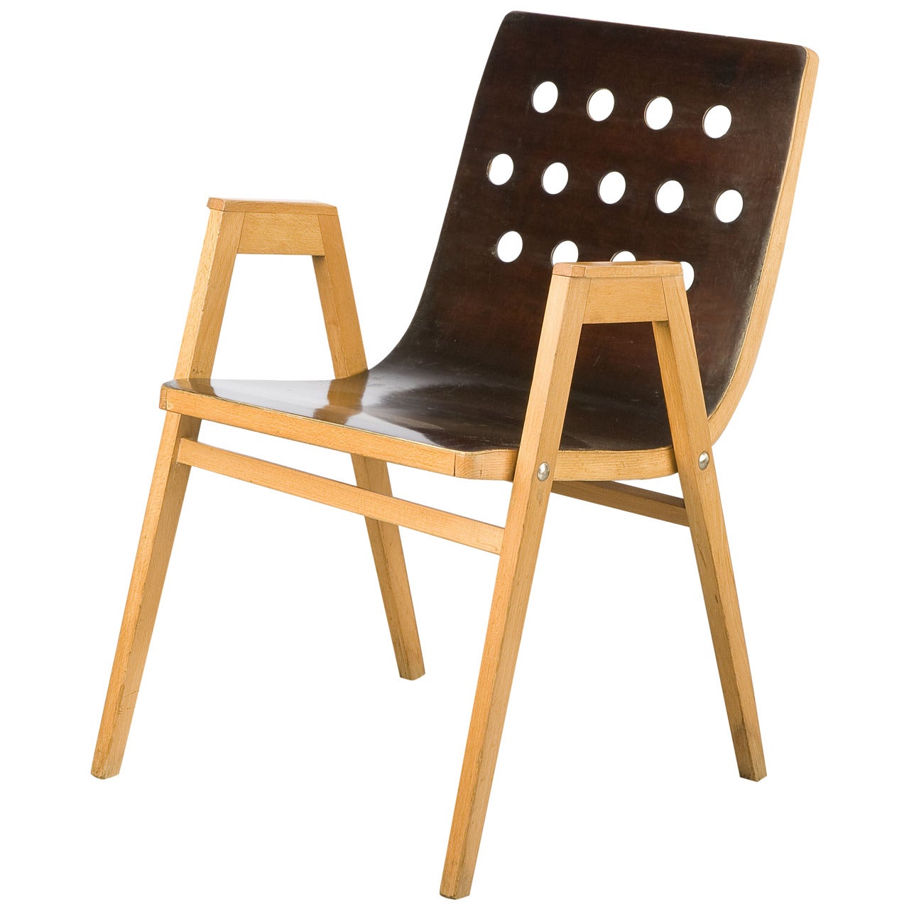 Stacking Chair designed by Roland Rainer 1950s For Sale