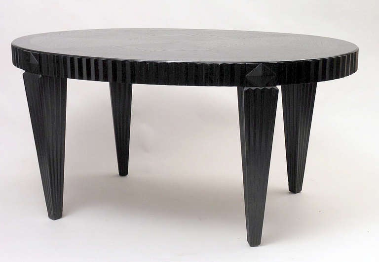 Viennese Dining Table with 6 Armchairs Art  Deco