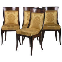Set of Four Chairs from a Painters Residence in Vienna