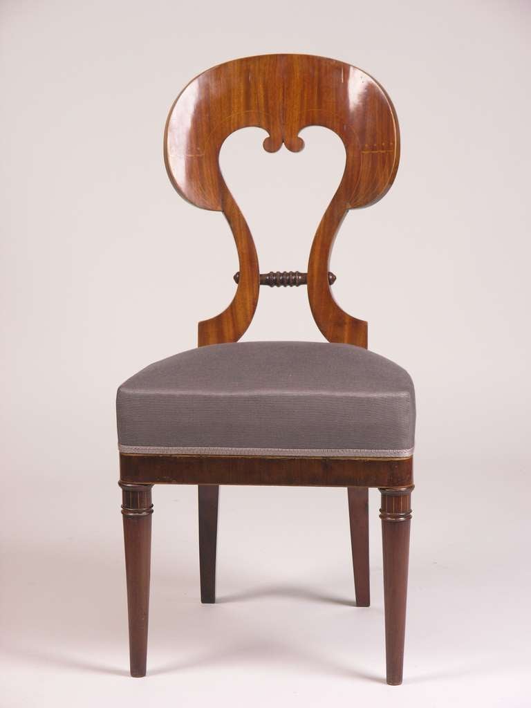 Austrian Pair of Viennese Biedermeier Chairs For Sale
