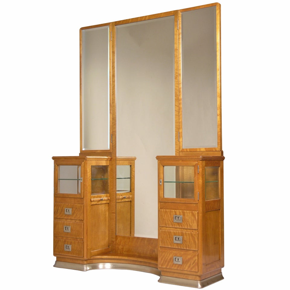 Viennese Art Nouveau Dressing Table with Mirror at 1stDibs