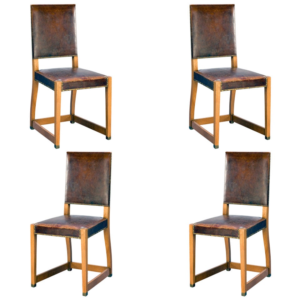 Original Set of four Dining Chairs by Carl Witzmann For Sale