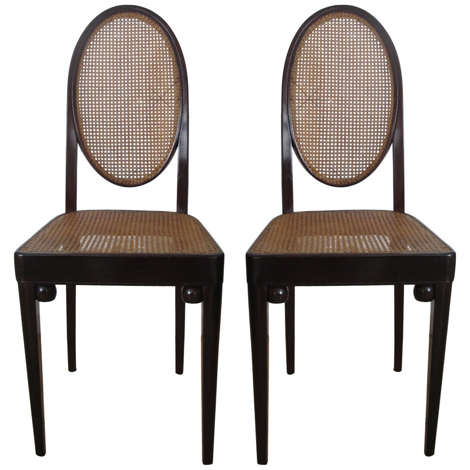 Pair of original Bentwood Chairs No. 415 by Gustav Siegel