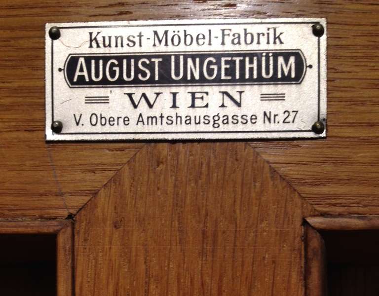 20th Century Original Viennese Pair of Wardrobes circa 1900