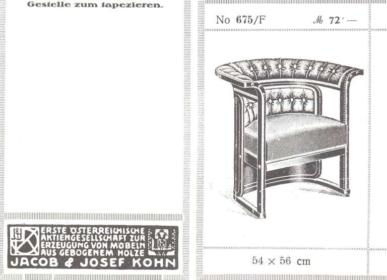20th Century Viennese Bentwood Armchair No. 675/F