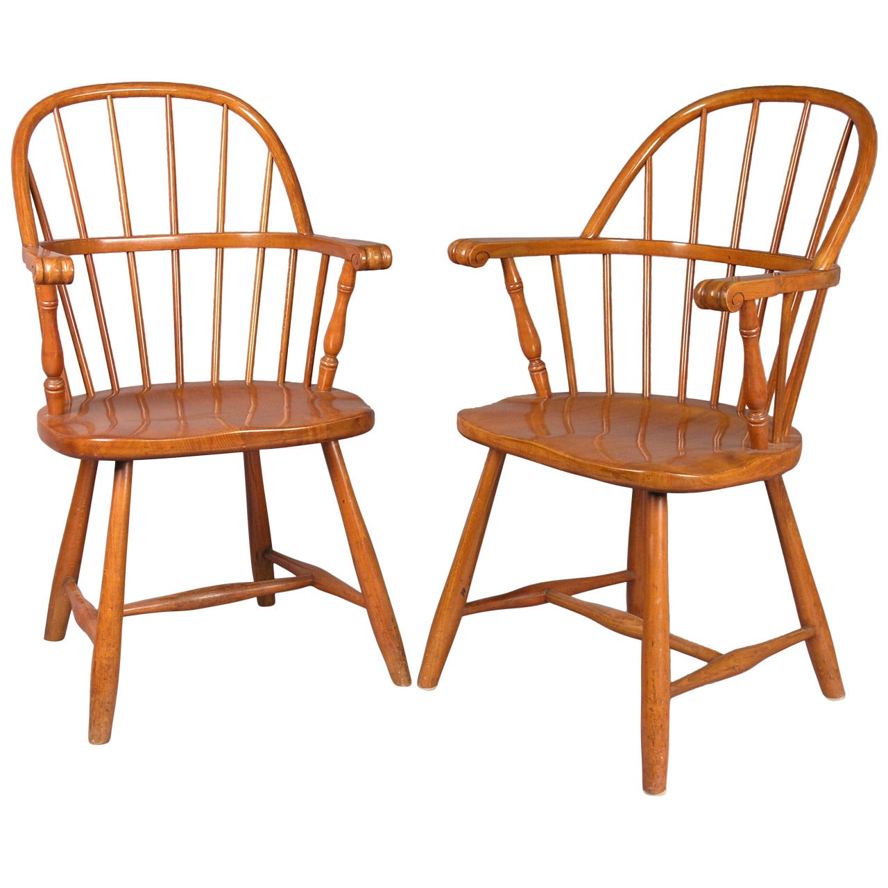 Pair of Windsor Armchairs by Thonet For Sale