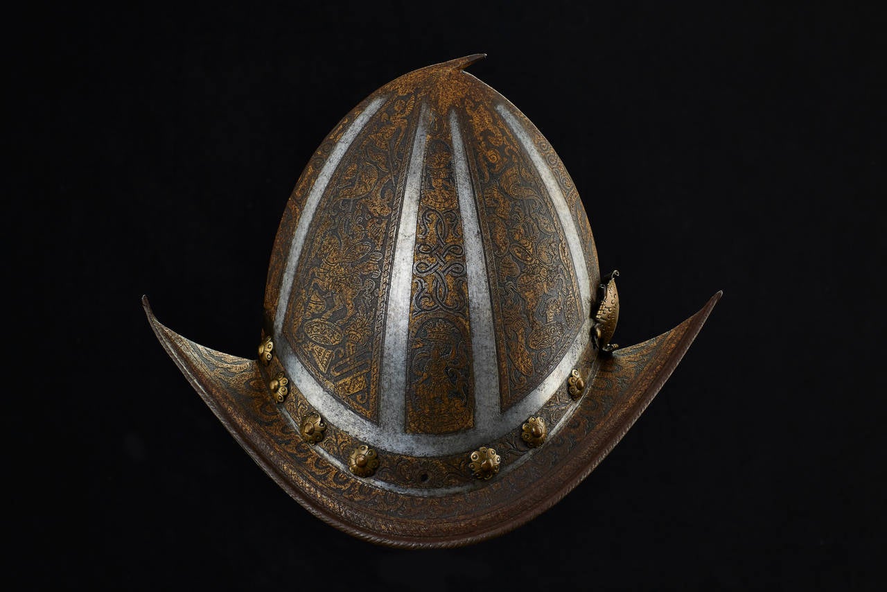 morion helmet with mask