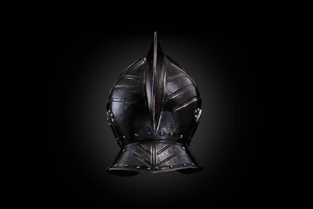 Renaissance Elegant Burgonet Helmet Made for an Officer, Nuremberg circa 1570