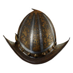 Antique Fine Morion Helmet Attributed to Pompeo della Cesa, Milan circa 1580