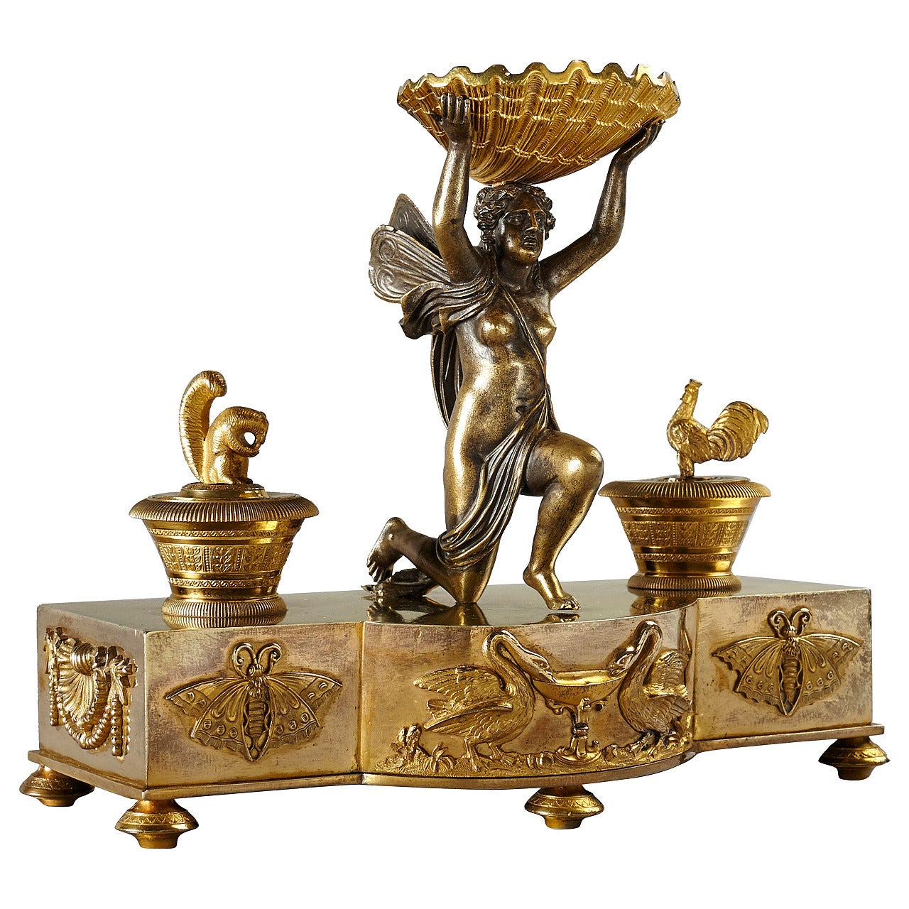 Fine Early 19th Century Empire Russian Inkstand, St. Petersburg, circa 1810 For Sale