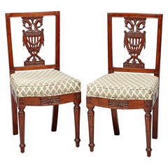 Pair of Royal Late 18th Century Neoclassical Berlin Side Chairs 4