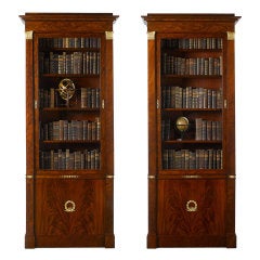 Rare Pair of Empire Bookcases