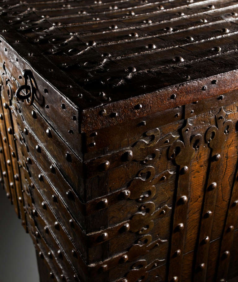18th Century and Earlier Important 15th c. German Gothic Chest