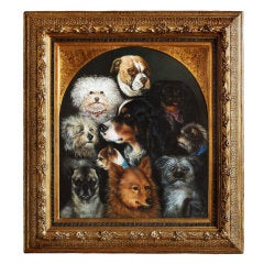 
Study of Dogs
, German mid-19th c. Painting