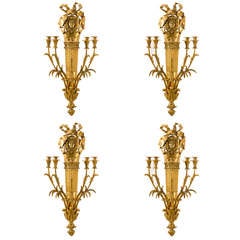 Impressive Set Of Four Large 19th c. Ormolu Wall-Lights 4