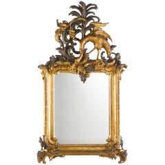 Antique Important Royal German Rococo Mirror, Circa 1745-1755