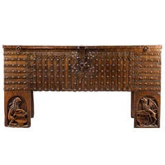 Used Important 15th c. German Gothic Chest