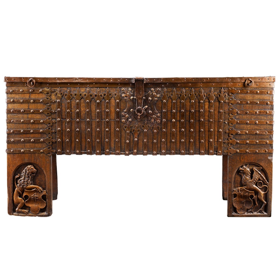 Important 15th c. German Gothic Chest
