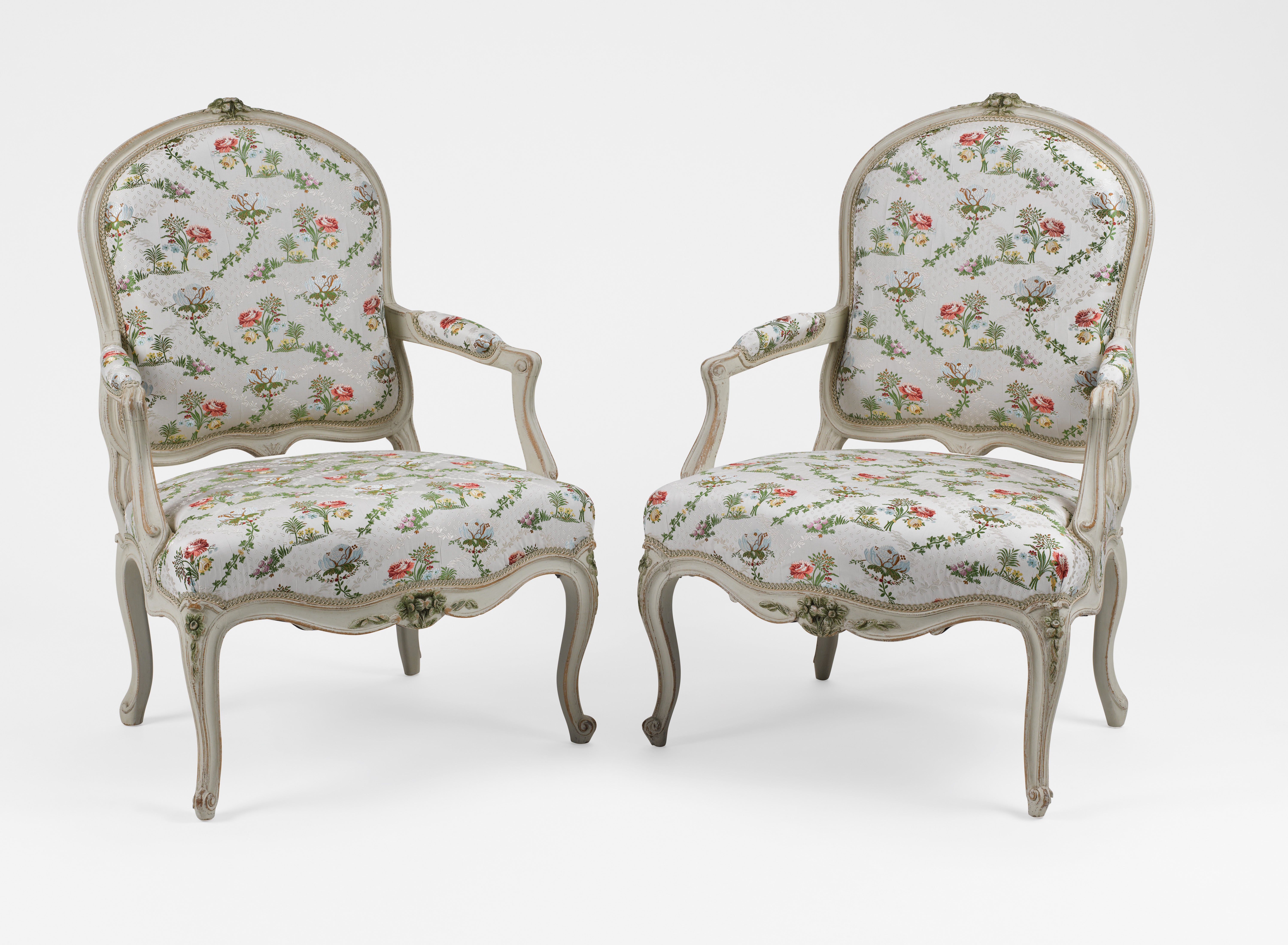 Pair of Swedish 18th Century Rococo Armchairs
