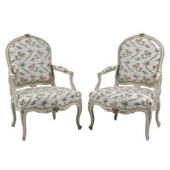 Pair of Swedish 18th c. Rococo Armchairs 7