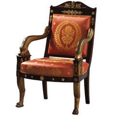 Important French Empire Early 19th c. Armchair 11