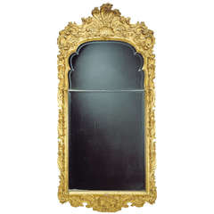 Large German 18th c. Giltwood Baroque Wall Mirror 12