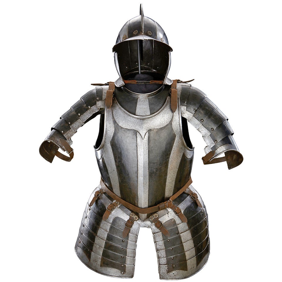 Rare Black and White Infantry Half Armor