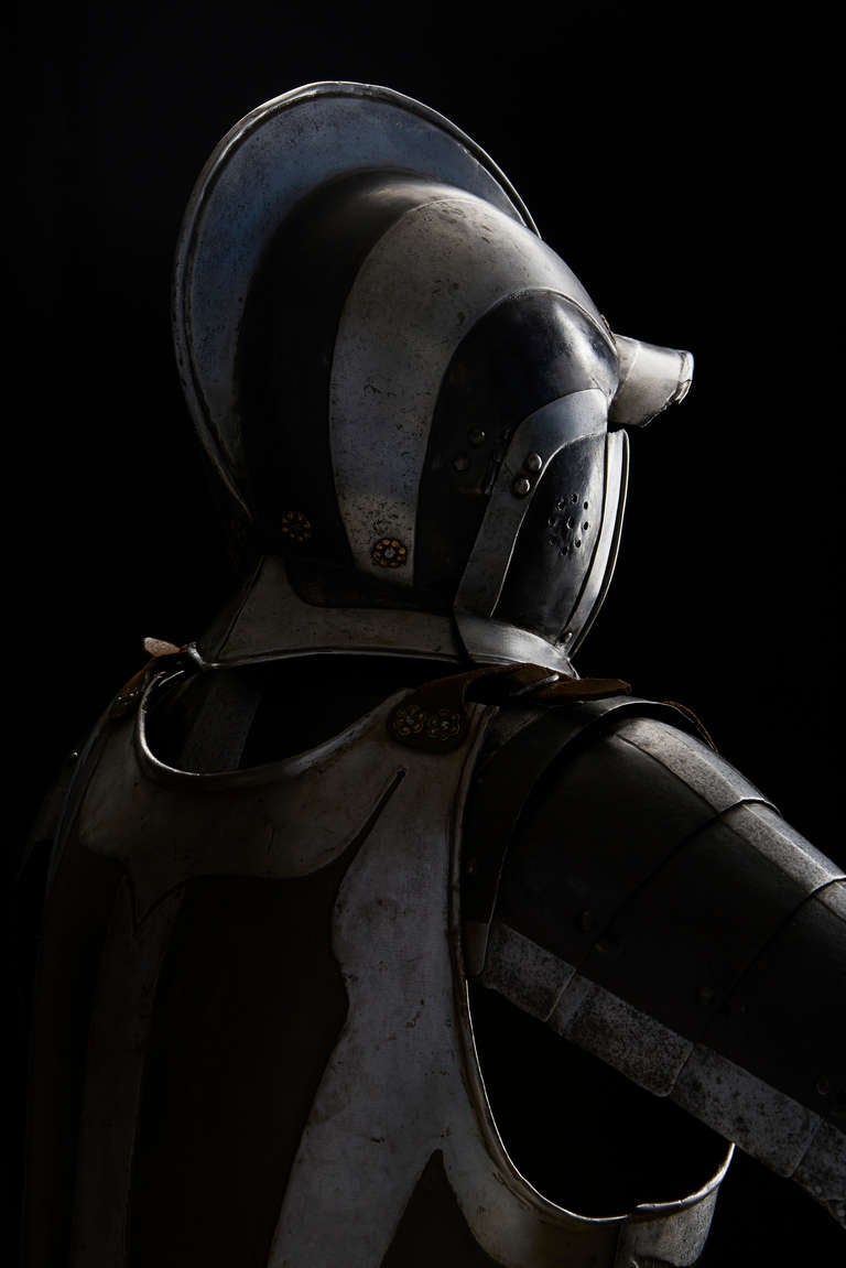 Renaissance Rare Black and White Infantry Half Armor