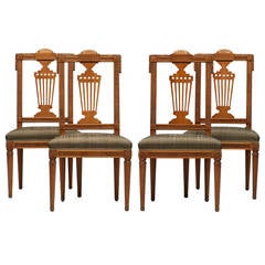 Set of Four German Neoclassical Late 18th Century Side Chairs, David Roentgen 7