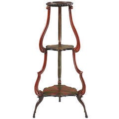 Unusual 18th c. German Rococo Three Tier Etagère 6