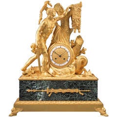 Rare Period Early 19th c. Empire Mantel Clock "Jason with the Golden Fleece" 2