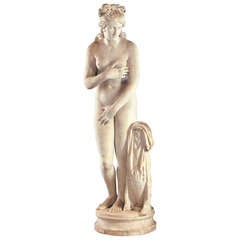 Italian 19th c. Life-Size White Marble Figure Of The Capitoline Venus