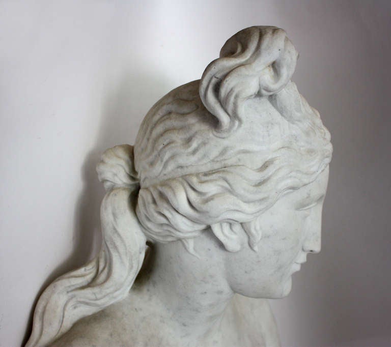 Italian 19th c. Life-Size White Marble Figure Of The Capitoline Venus 1