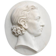 19th Century German Marble Portrait Relief of Friedrich von Schiller 5