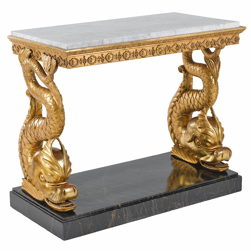 Highly Decorative, Early 19th Century Gustavian, Swedish Console Table