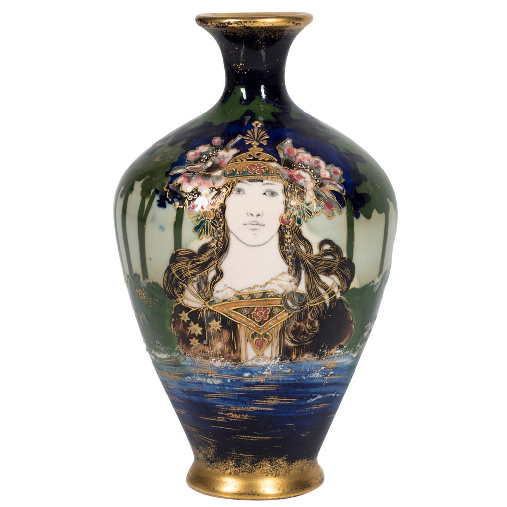 Riessner, Stellmacher and Kessel "Amphora" Vase Flora circa 1892