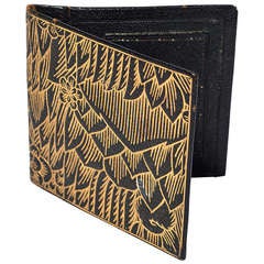 Josef Hoffmann Leather Purse Wiener Werkstatte 1920s