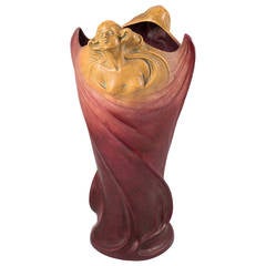 Vase en céramique Julius Dressler, datant d'environ 1910
